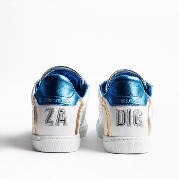 EUC Zadig and Voltaire Flash Lightning Flat Studs Platform Sneakers. Authentic. - Picture 2 of 12